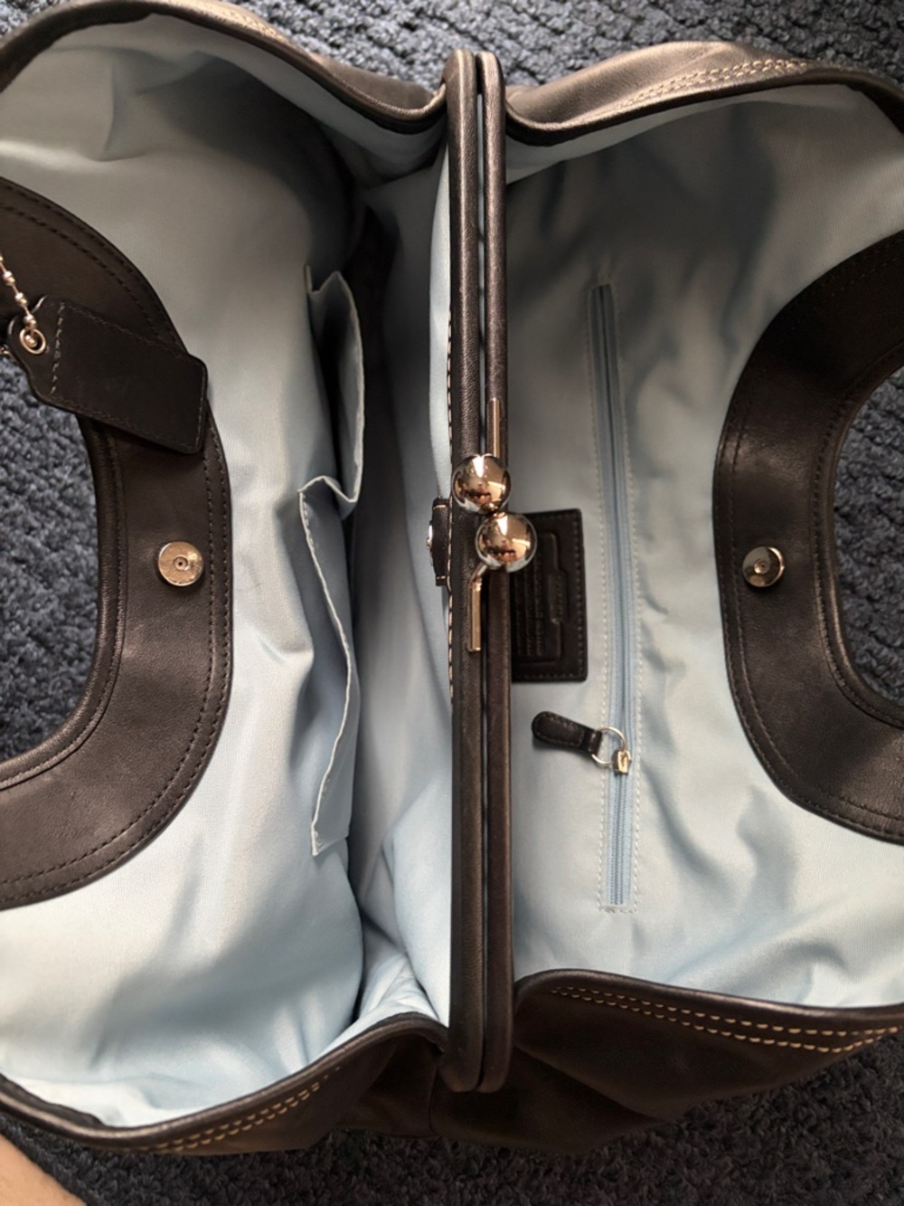 Coach Black Leather Shoulder Bag - Picture 3 of 4